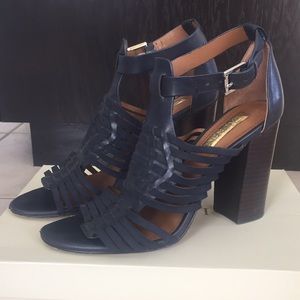 Ralph Lauren Navy Block Heel sz 8